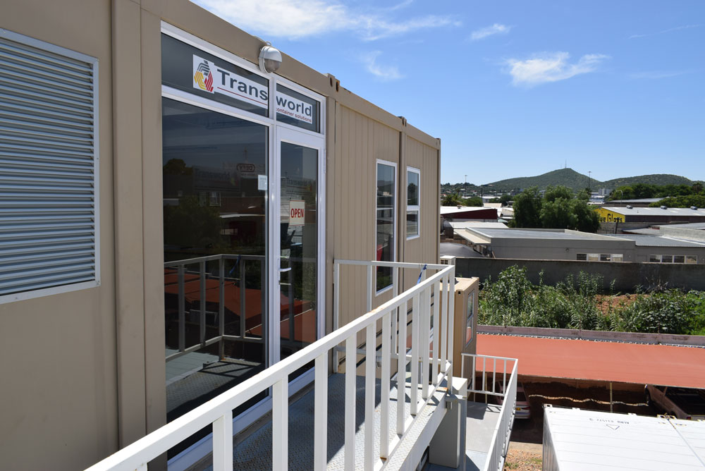 outside view of container office space