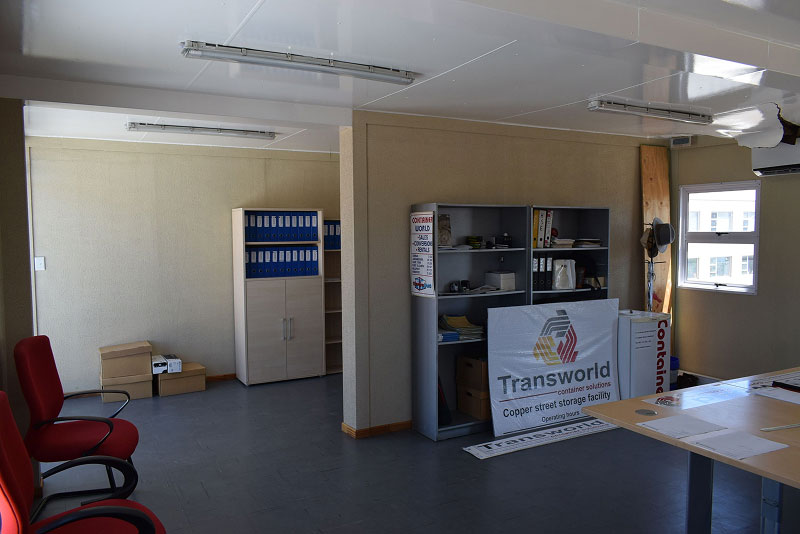 inside view of office container